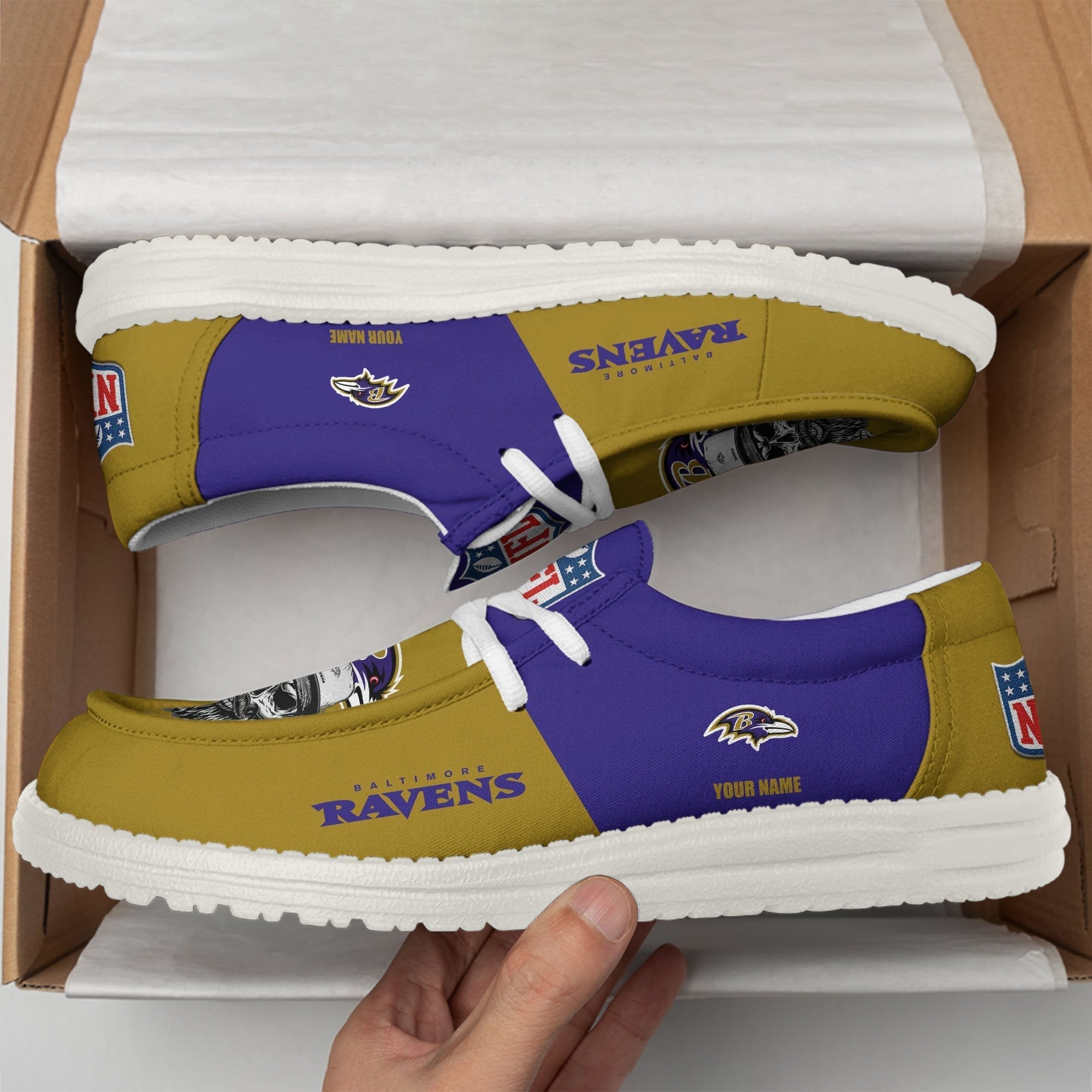 Limited Edition – Customized NFL Baltimore Ravens Loafer Shoes - Image 2