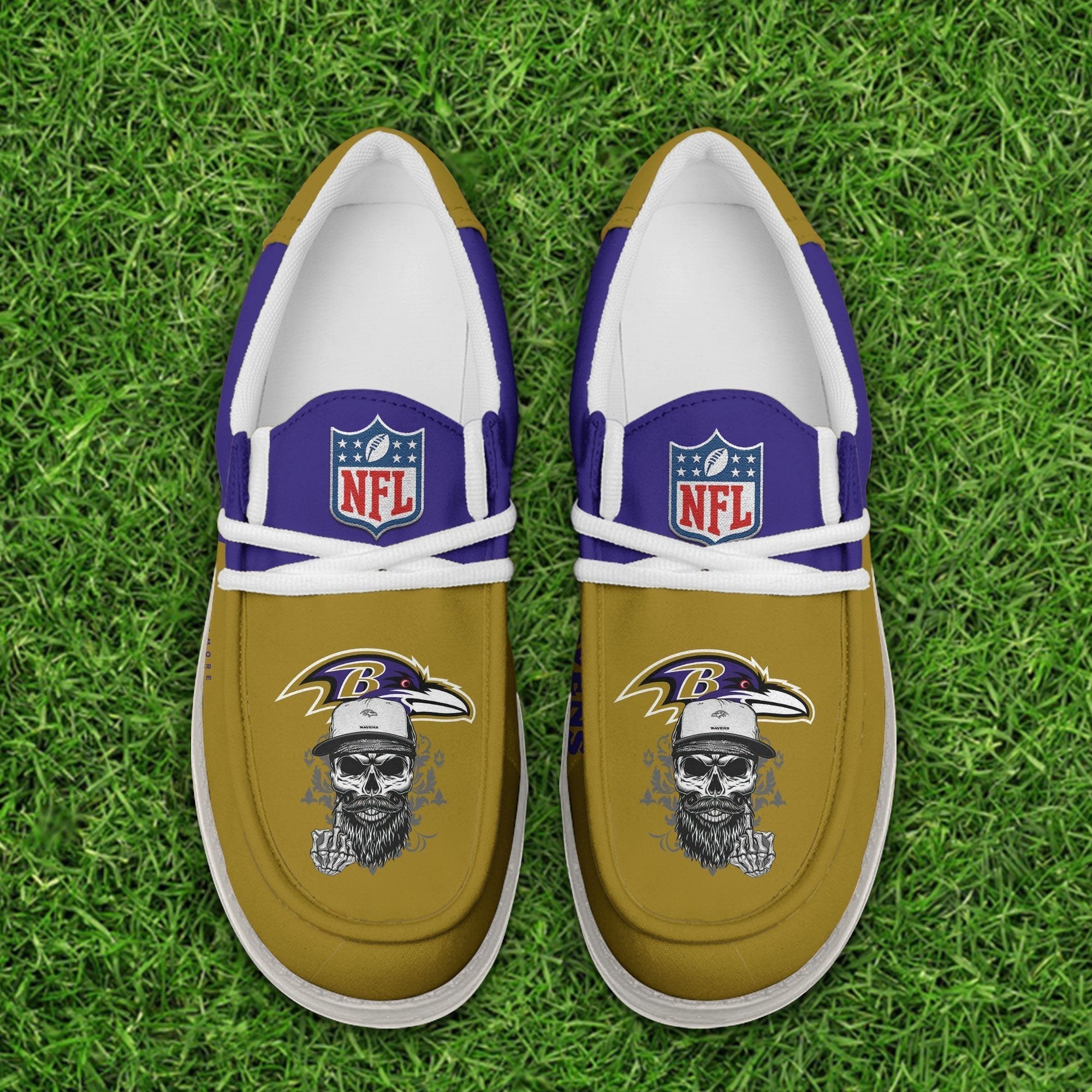 Limited Edition – Customized NFL Baltimore Ravens Loafer Shoes - Image 3