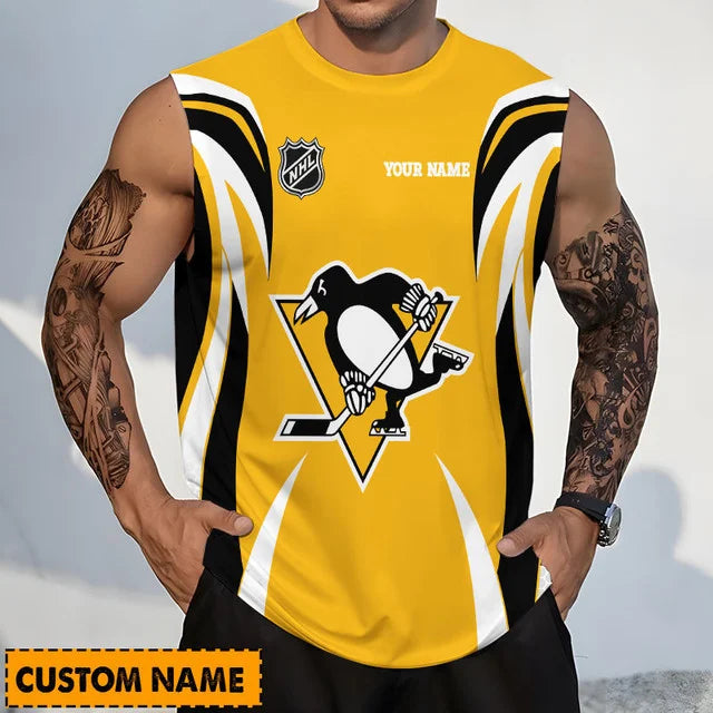 Limited Edition – Customized NHL Pittsburgh Penguins Tank Top & Gym Shirt