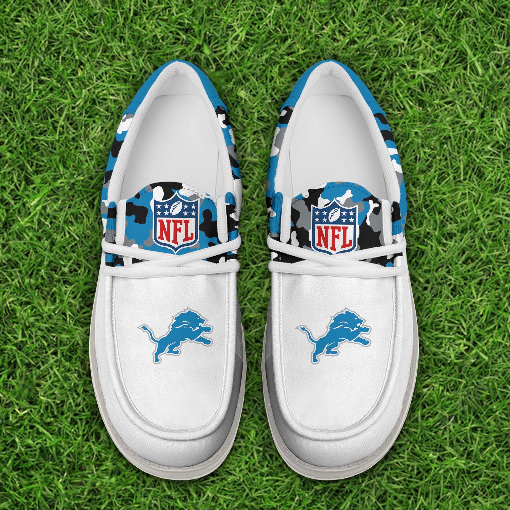 Limited Edition – Customized NFL Detroit Lions Loafer Shoes - Image 3