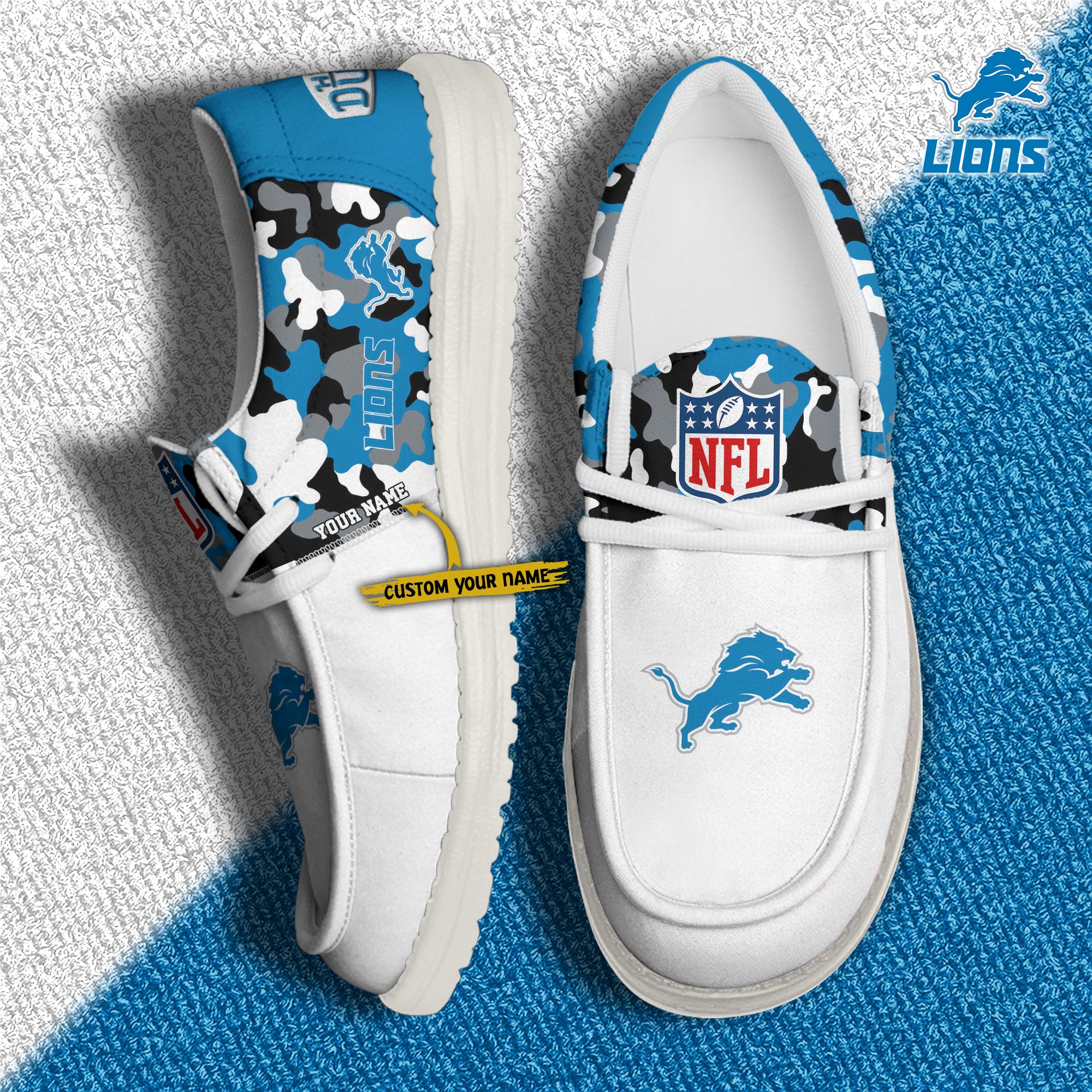 Limited Edition – Customized NFL Detroit Lions Loafer Shoes