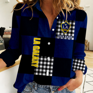 Limited Edition – Customized MLS LA Galaxy Women Casual Shirt