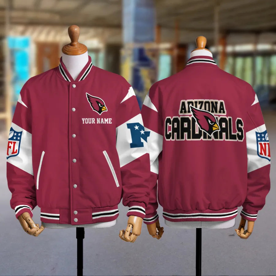 Limited Edition – Customized NFL Arizona Cardinals Baseball Jacket - Image 2