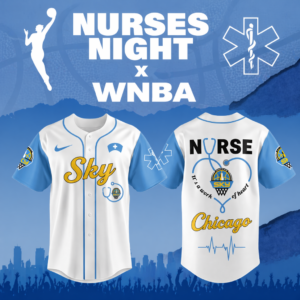 Limited Edition – Customized WNBA Chicago Sky x Nurses Night Baseball Jersey