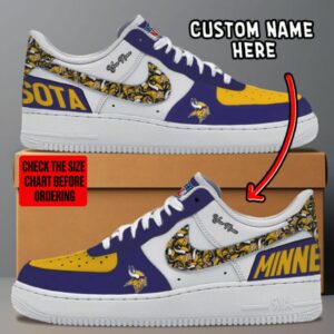 Limited Edition – Customized NFL Minnesota Vikings Af1 Sneakers