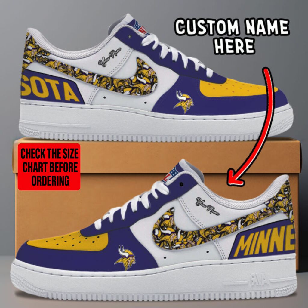 Limited Edition – Customized NFL Minnesota Vikings Af1 Sneakers
