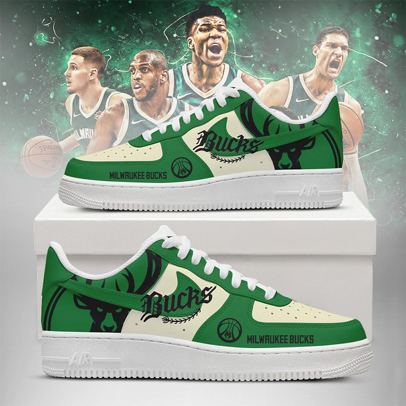 Limited Edition – Customized NBA Milwaukee Bucks Af1 Shoes