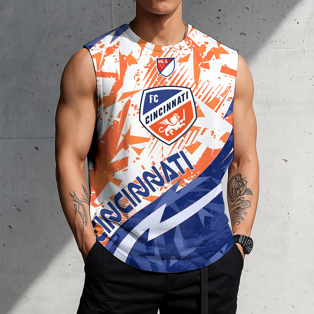 Limited Edition – Customized MLS FC Cincinnati Tank Top & Gym Shirt