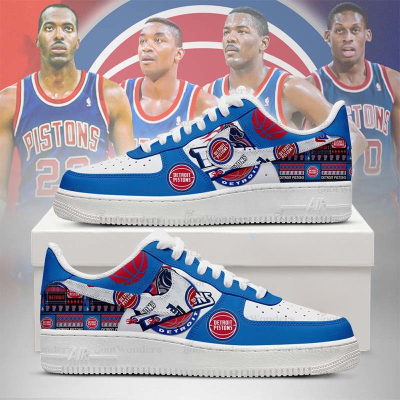 Limited Edition – Customized NBA Detroit Pistons Af1 Shoes