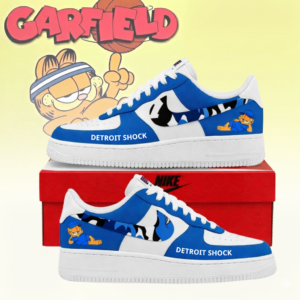 Limited Edition – Customized WNBA Detroit Shock x Garfield Af1 Sneakers