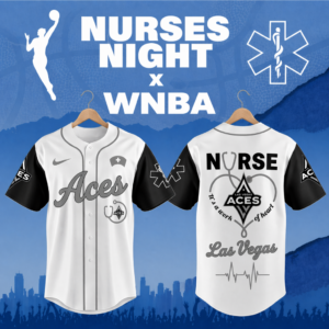 Limited Edition – Customized WNBA Las Vegas Aces x Nurses Night Baseball Jersey