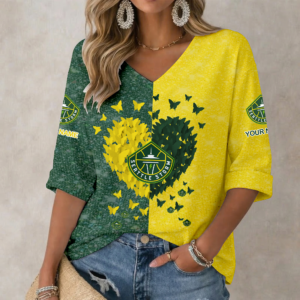 Limited Edition – Customized WNBA Seattle Storm Women’s Heart V-Neck Long Sleeve Shirt