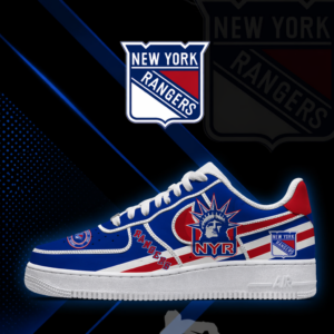Limited Edition – Customized NHL New York Rangers Af1 Shoes