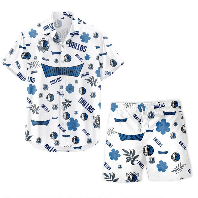 Limited Edition – Customized NBA Dallas Mavericks Unisex Hawaiian Shirt & Shorts Set - Image 2
