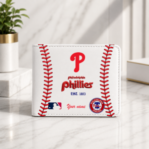 Limited Edition – Customized MLB Philadelphia Phillies Leather Wallet