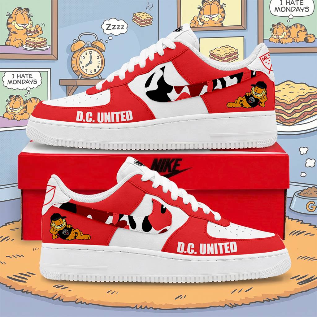 Limited Edition – Customized MLS D.C. United x Garfield Af1 Sneakers - Image 2