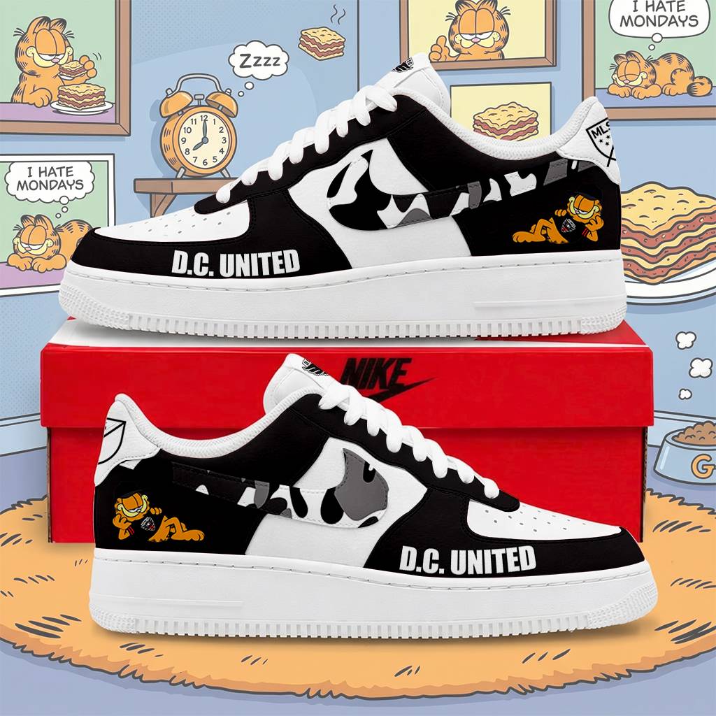 Limited Edition – Customized MLS D.C. United x Garfield Af1 Sneakers