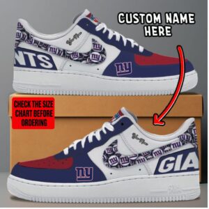 Limited Edition – Customized NFL New York Giants Af1 Sneakers