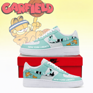 Limited Edition – Customized WNBA New York Liberty x Garfield Af1 Sneakers