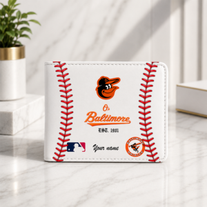Limited Edition – Customized MLB Baltimore Orioles Leather Wallet
