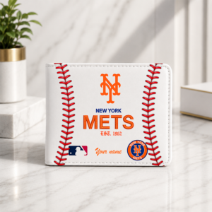 Limited Edition – Customized MLB New York Mets Leather Wallet