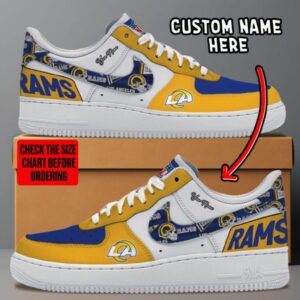 Limited Edition – Customized NFL Los Angeles Rams Af1 Sneakers