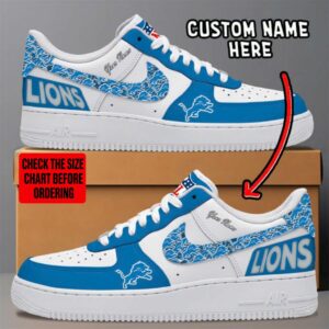 Limited Edition – Customized NFL Detroit Lions Af1 Sneakers