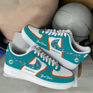 Limited Edition – Customized NFL Miami Dolphins Af1 Sneakers