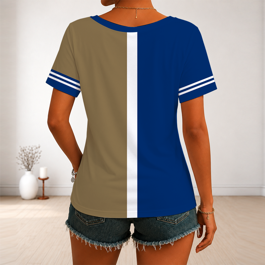 Limited Edition – Customized MLB Kansas City Royals V-Neck Female Shirt - Image 2