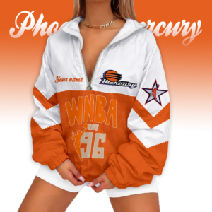 Limited Edition – Customized WNBA Phoenix Mercury V-Neck Zipper Sweatshirt Jacket