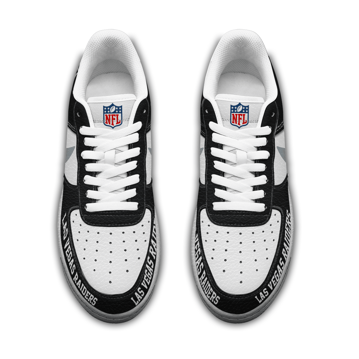 Limited Edition – Customized NFL Las Vegas Raiders Af1 Sneakers - Image 4