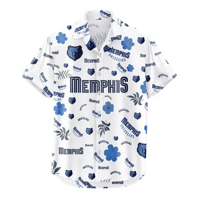 Limited Edition – Customized NBA Memphis Grizzlies Unisex Hawaiian Shirt & Shorts Set - Image 3