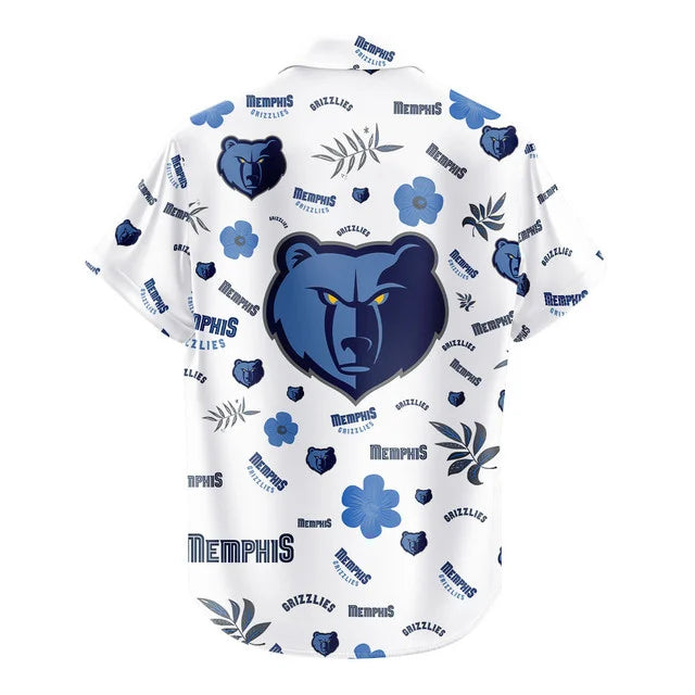 Limited Edition – Customized NBA Memphis Grizzlies Unisex Hawaiian Shirt & Shorts Set - Image 4