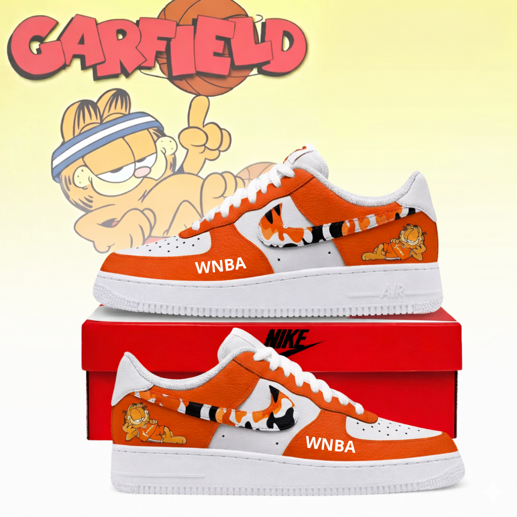 Limited Edition – Customized WNBA Women’s National Basketball Association x Garfield Af1 Sneakers