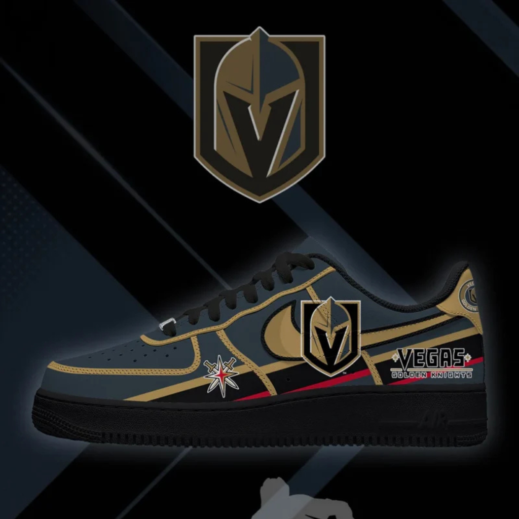 Limited Edition – Customized NHL Vegas Golden Knights Af1 Shoes