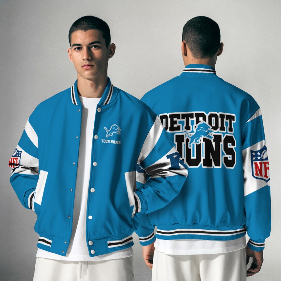 Limited Edition – Customized NFL Detroit Lions Baseball Jacket