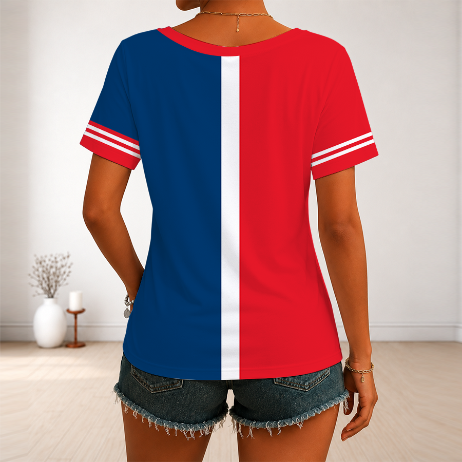 Limited Edition – Customized MLB Philadelphia Phillies V-Neck Female Shirt - Image 2