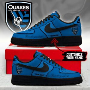 Limited Edition – Customized MLS San Jose Earthquakes Af1 Sneakers