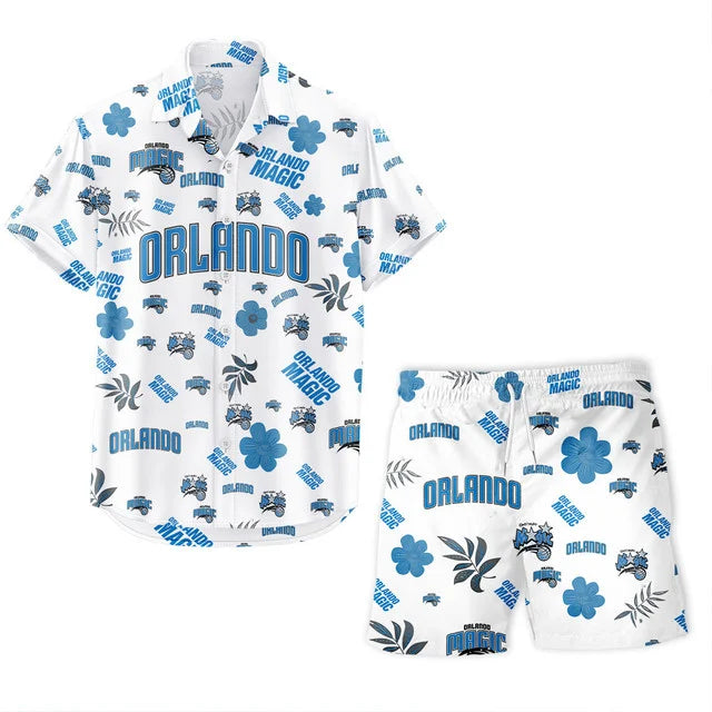 Limited Edition – Customized NBA Orlando Magic Unisex Hawaiian Shirt & Shorts Set - Image 2
