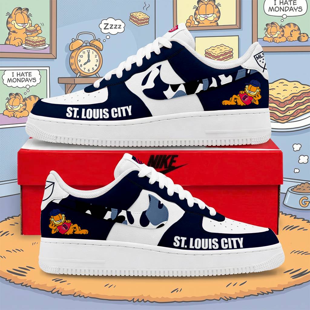 Limited Edition – Customized MLS St. Louis City SC x Garfield Af1 Sneakers - Image 2