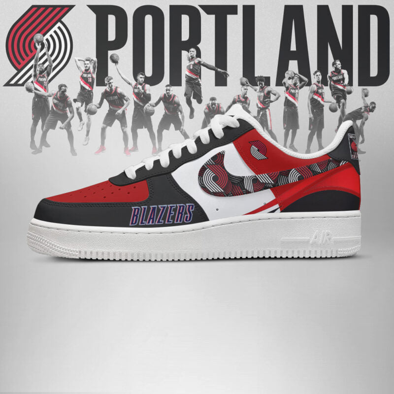 Limited Edition – Customized NBA Portland Trail Blazers Af1 Shoes - Image 3