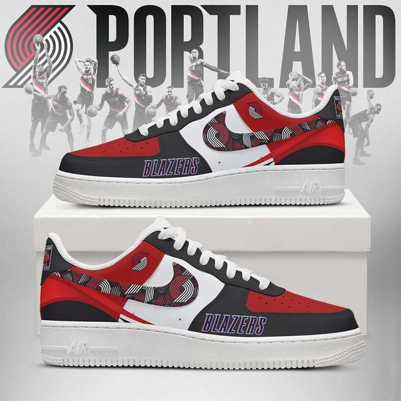 Limited Edition – Customized NBA Portland Trail Blazers Af1 Shoes