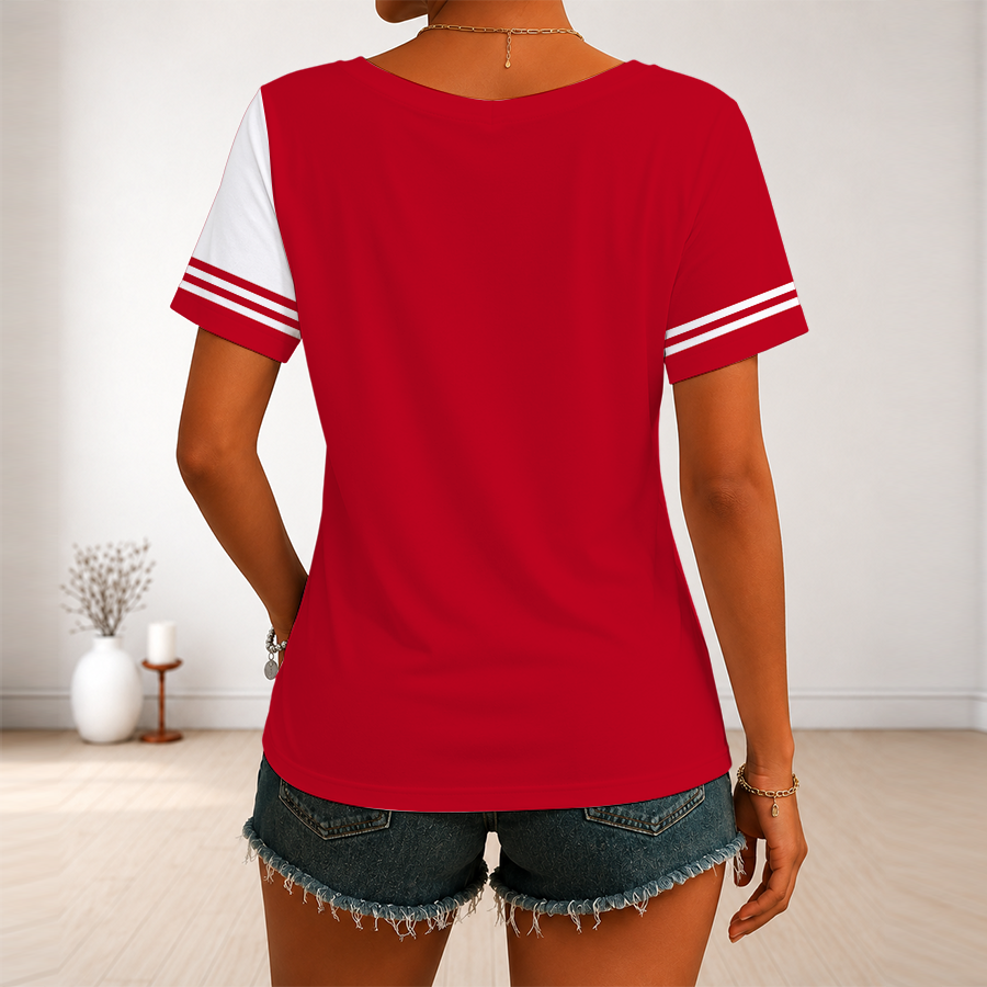 Limited Edition – Customized NBA Chicago Bulls V-Neck Female Shirt - Image 2