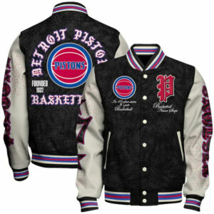 Limited Edition – Customized NBA Detroit Pistons Baseball Jacket