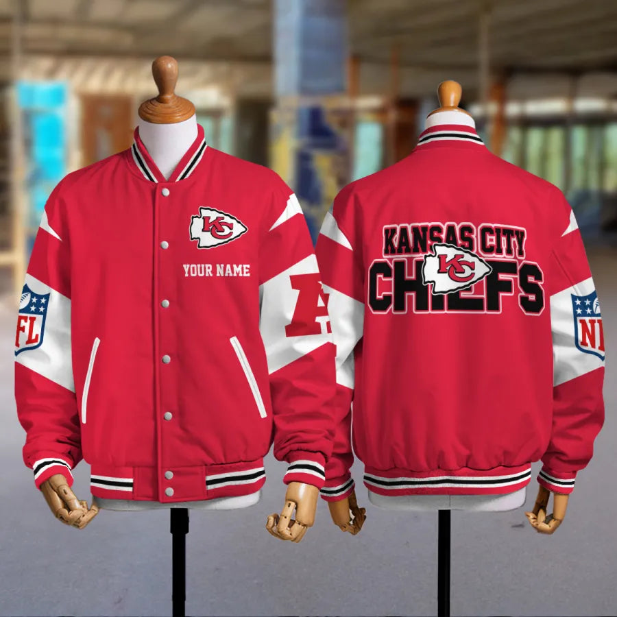 Limited Edition – Customized NFL Kansas City Chiefs Baseball Jacket - Image 2