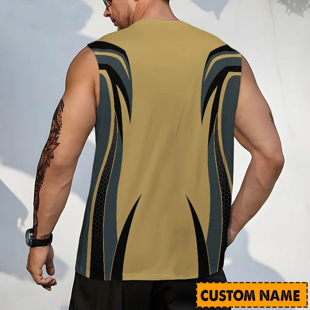 Limited Edition – Customized NHL Vegas Golden Knights Tank Top & Gym Shirt - Image 2