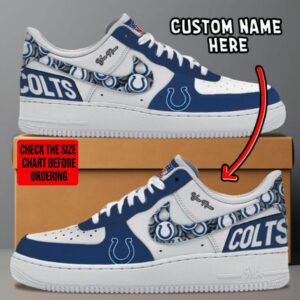 Limited Edition – Customized NFL Indianapolis Colts Af1 Sneakers