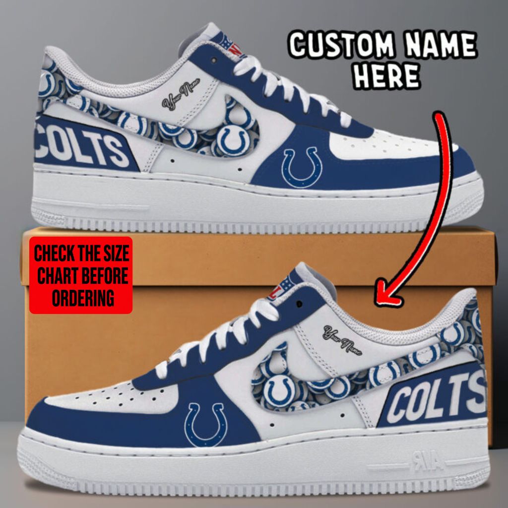 Limited Edition – Customized NFL Indianapolis Colts Af1 Sneakers