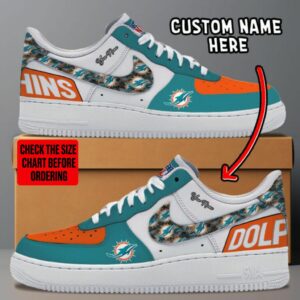 Limited Edition – Customized NFL Miami Dolphins Af1 Sneakers