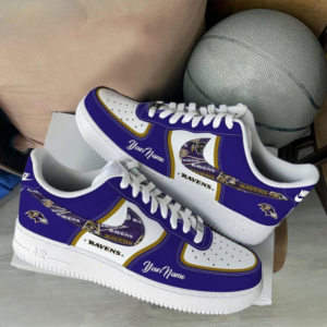 Limited Edition – Customized NFL Baltimore Ravens Af1 Sneakers